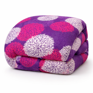 Floral Print Purple Comforter