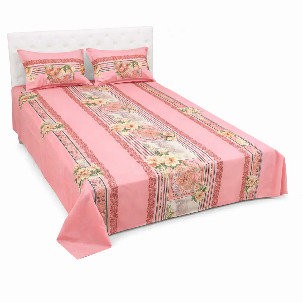 Classical Home Tex Pink Royal Bedsheet and Pillow Cover