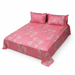 Classical Home Tex Pink Dream Floral Print Bedsheet and Pillow Cover