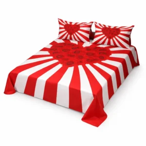 Classical Home Tex Rose-Heart Bedsheet and Pillow Cover