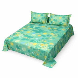 Classical Home Tex Peach Floral Print Bedsheet and Pillow Cover