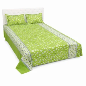 Print Lime Green Geometric Print Bed Set