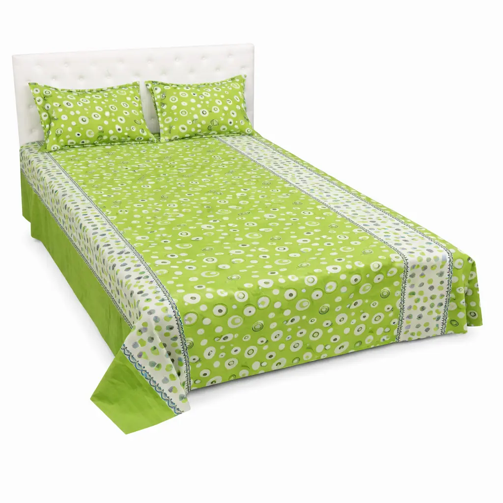 Print Lime Green Geometric Print Bed Set